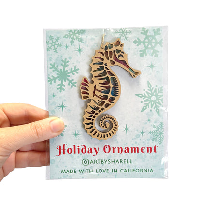 Seahorse Ornament, Coastal Beach Lover Ornament