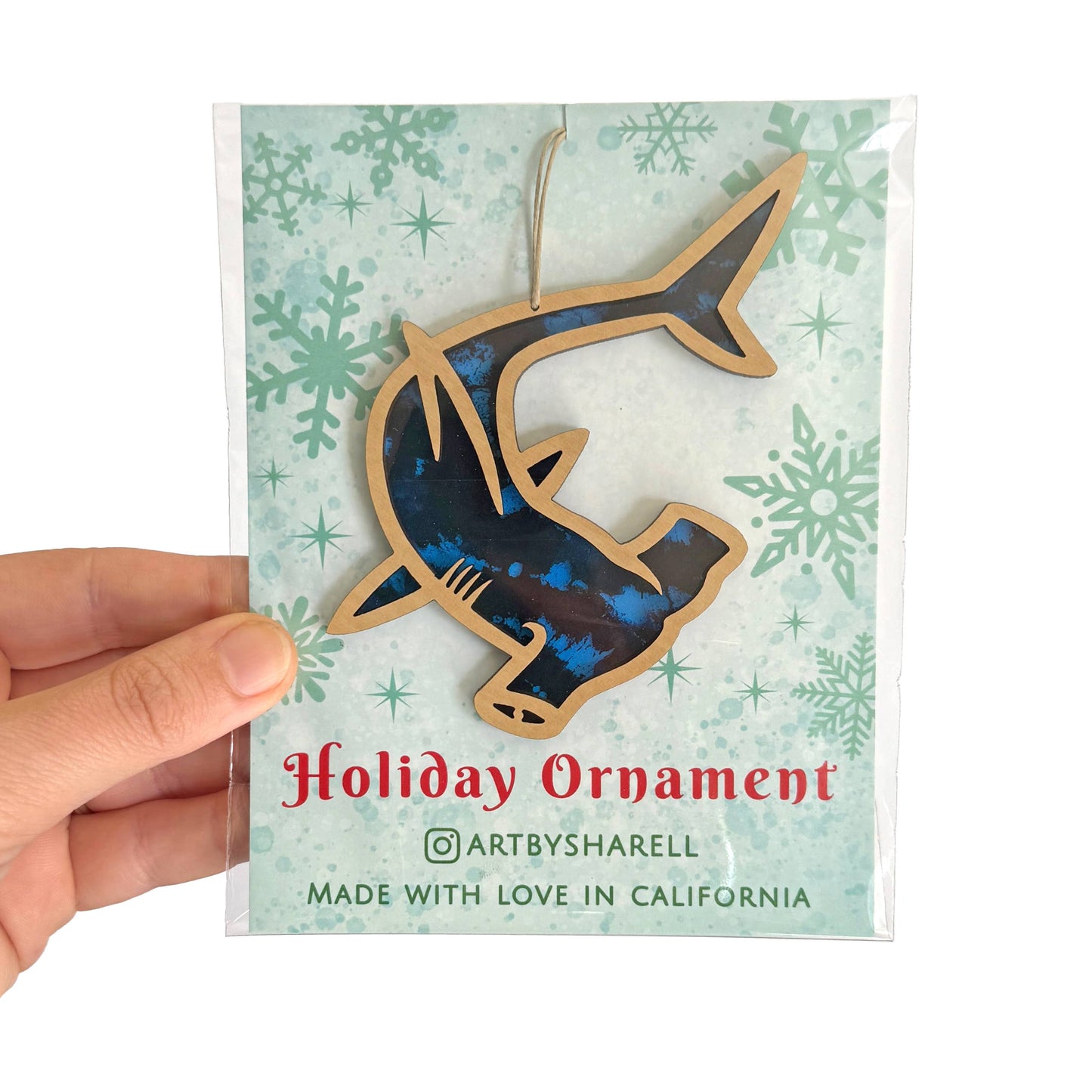 Hammerhead Shark Ornament, Ocean Animal Ornament