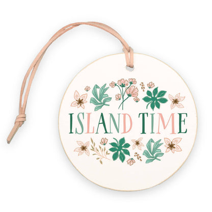 4" Round Ornament-Lush Tropics Island Time