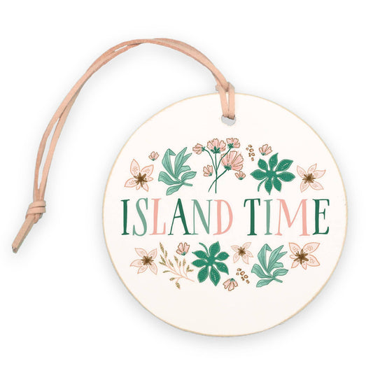 4" Round Ornament-Lush Tropics Island Time