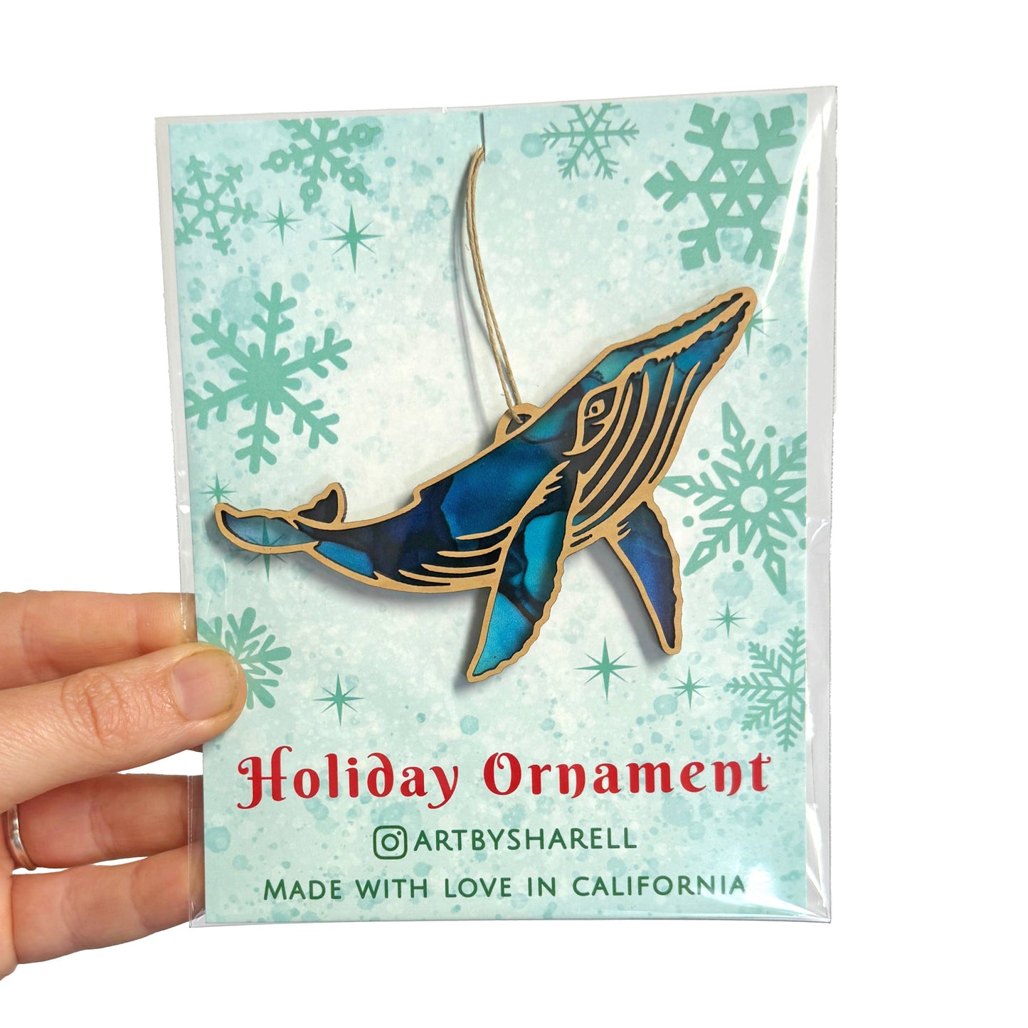 Humpback Whale Ornament, Ocean Animal Ornament