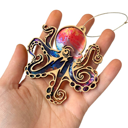 Octopus Ornament, Ocean Animal Ornament