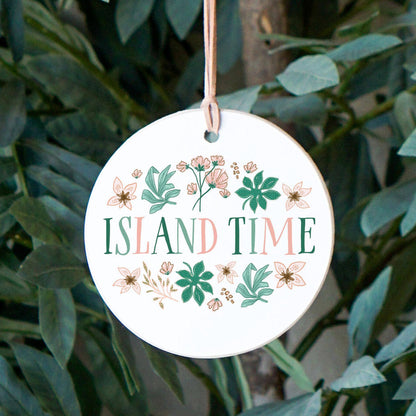 4" Round Ornament-Lush Tropics Island Time