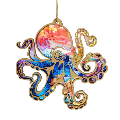 Octopus Ornament, Ocean Animal Ornament