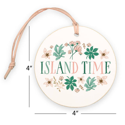4" Round Ornament-Lush Tropics Island Time