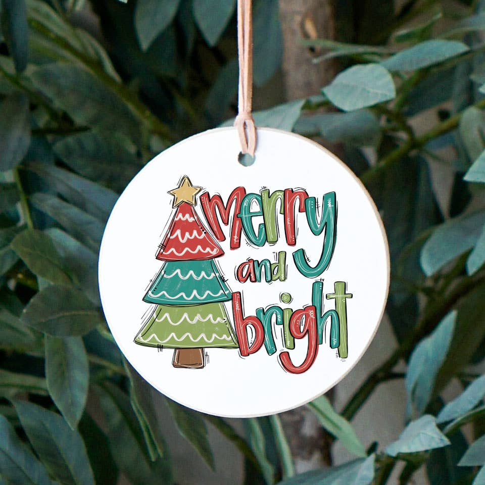 Christmas Ornaments, Ornaments, Decor, Merry Tree 4"