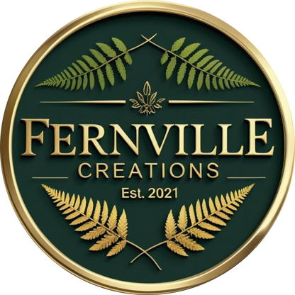 Starry Night Teal & Gold Celestial Keepsake Ornament: One Side Only (Fernville logo on back)