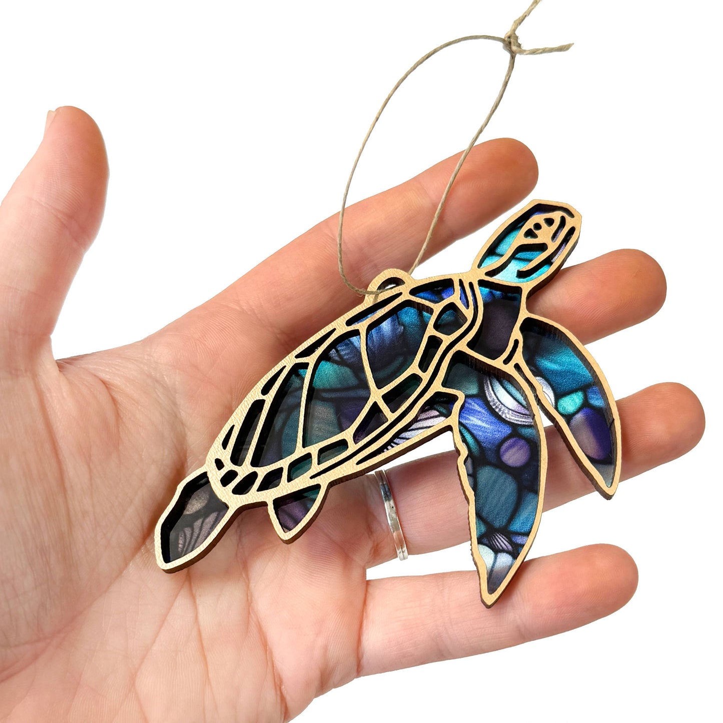 Sea Turtle Ornament, Ocean Animal Ornament