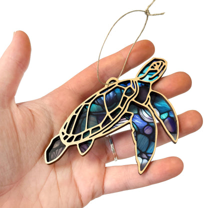 Sea Turtle Ornament, Ocean Animal Ornament
