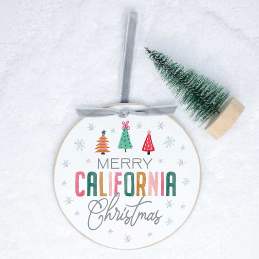 California Gifts, Christmas Ornament, Custom State, CA: Bright