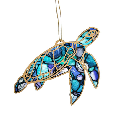 Sea Turtle Ornament, Ocean Animal Ornament