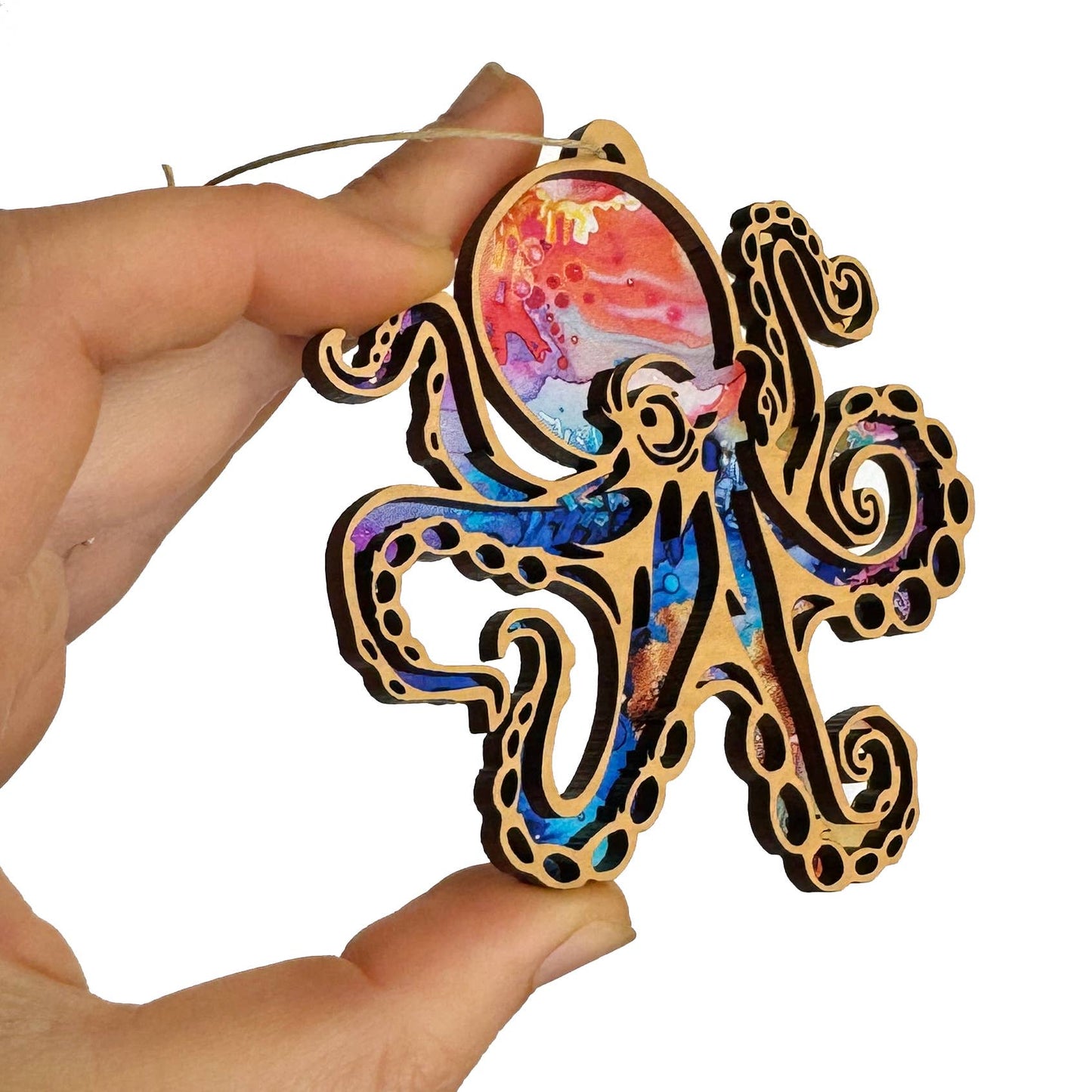 Octopus Ornament, Ocean Animal Ornament