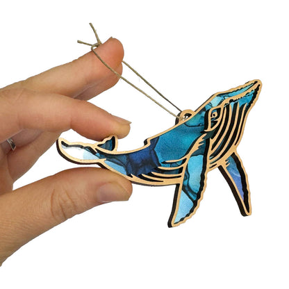 Humpback Whale Ornament, Ocean Animal Ornament
